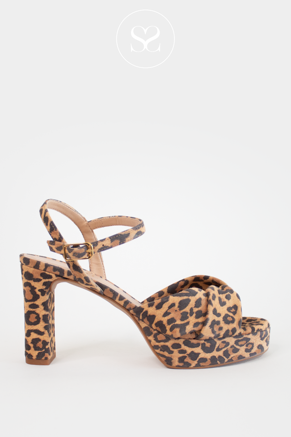 UNISA ONOA LEOPARD PRINT BLOCK HEEL SANDALS