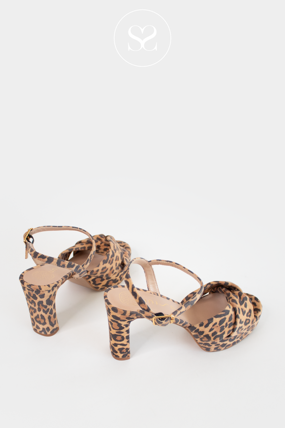 UNISA ONOA LEOPARD PRINT BLOCK HEEL SANDALS