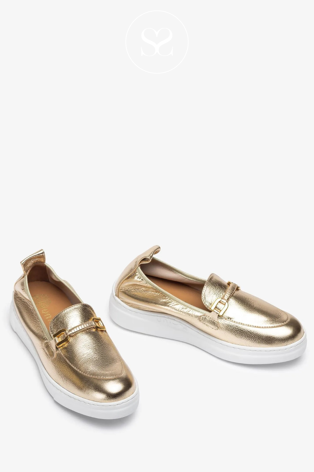 UNISA FORMAL SOFT GOLD LEATHER SUMMER SLIP ON SHOE 