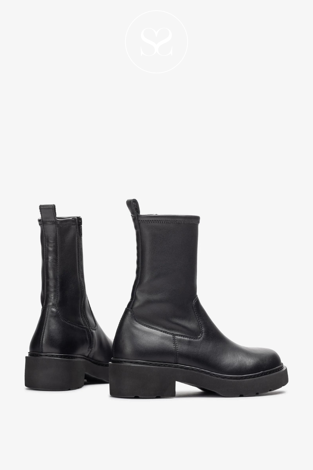 UNISA JEKERI BLACK CHUNKY BLOCK HEEL BOOTS BUY UNISA SHOES IRELAND