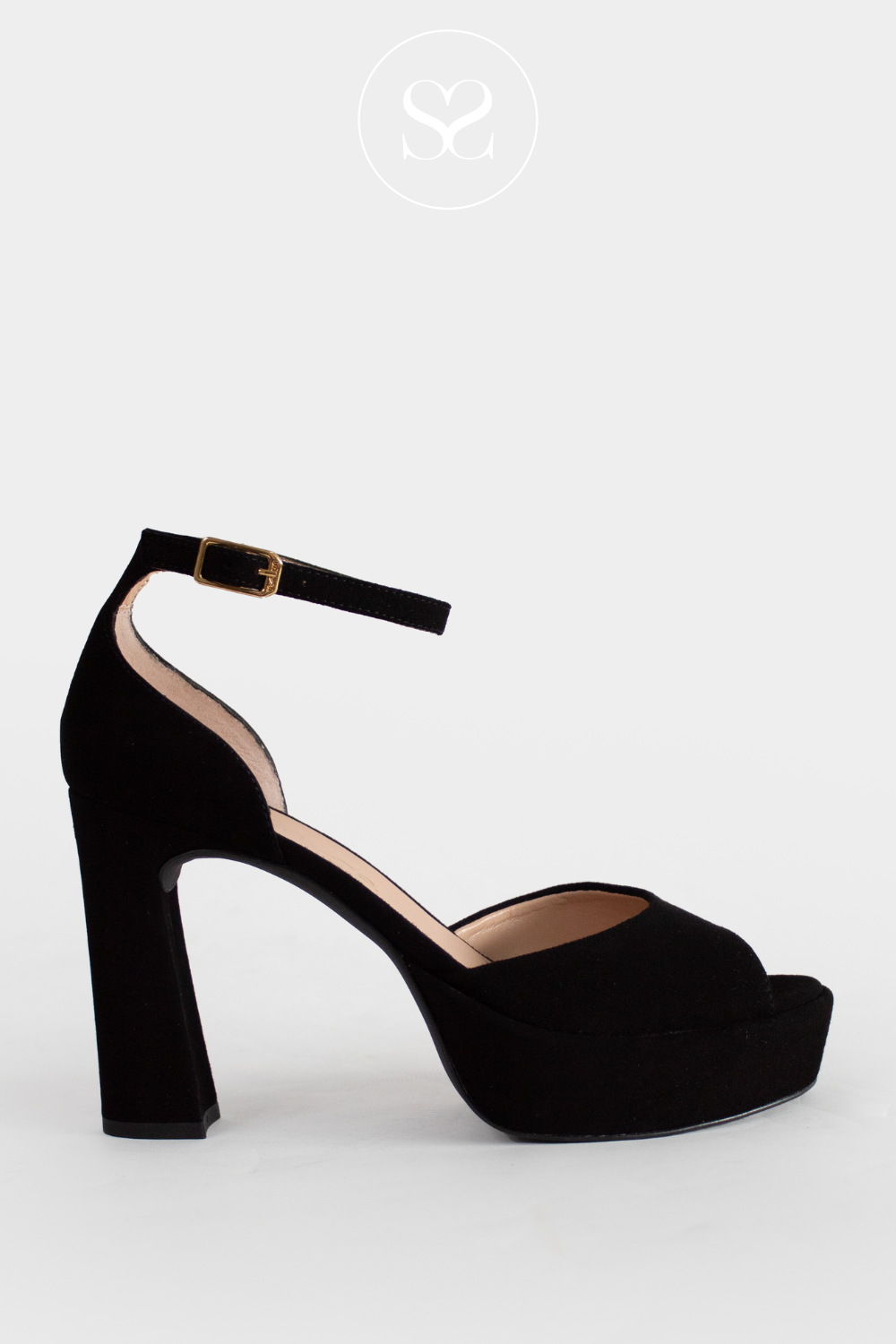 UNISA VEJER BLACK SUEDE PLATFORM SANDALS