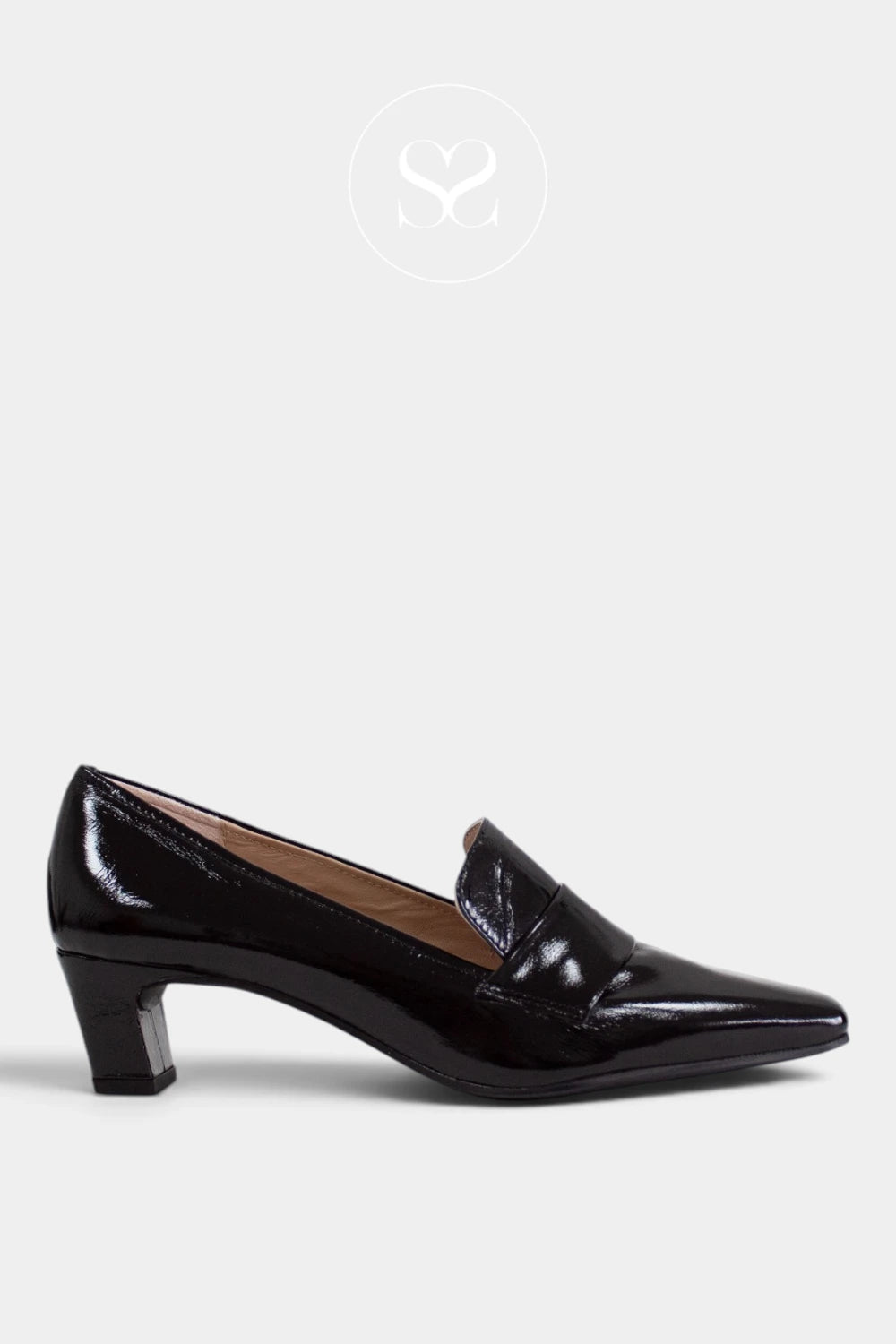 Unisa Black Patent Low Heel - Kazka