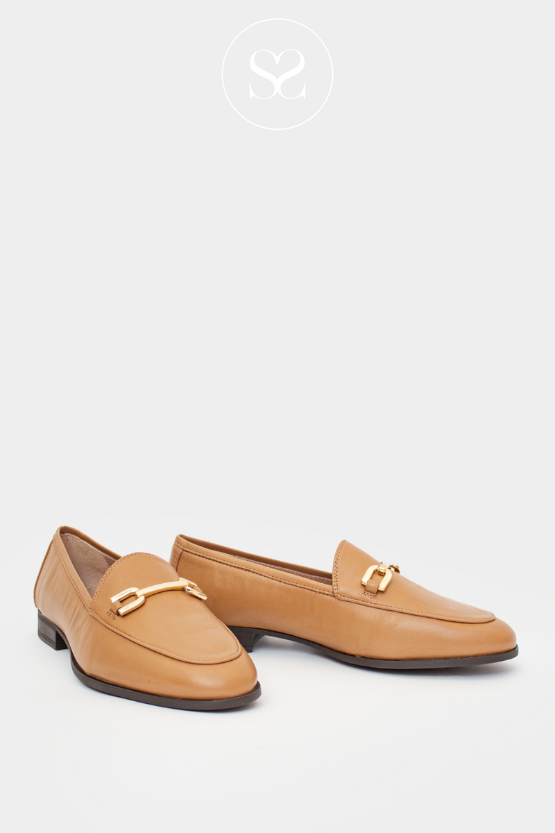 camel penny loafers from Unisa
