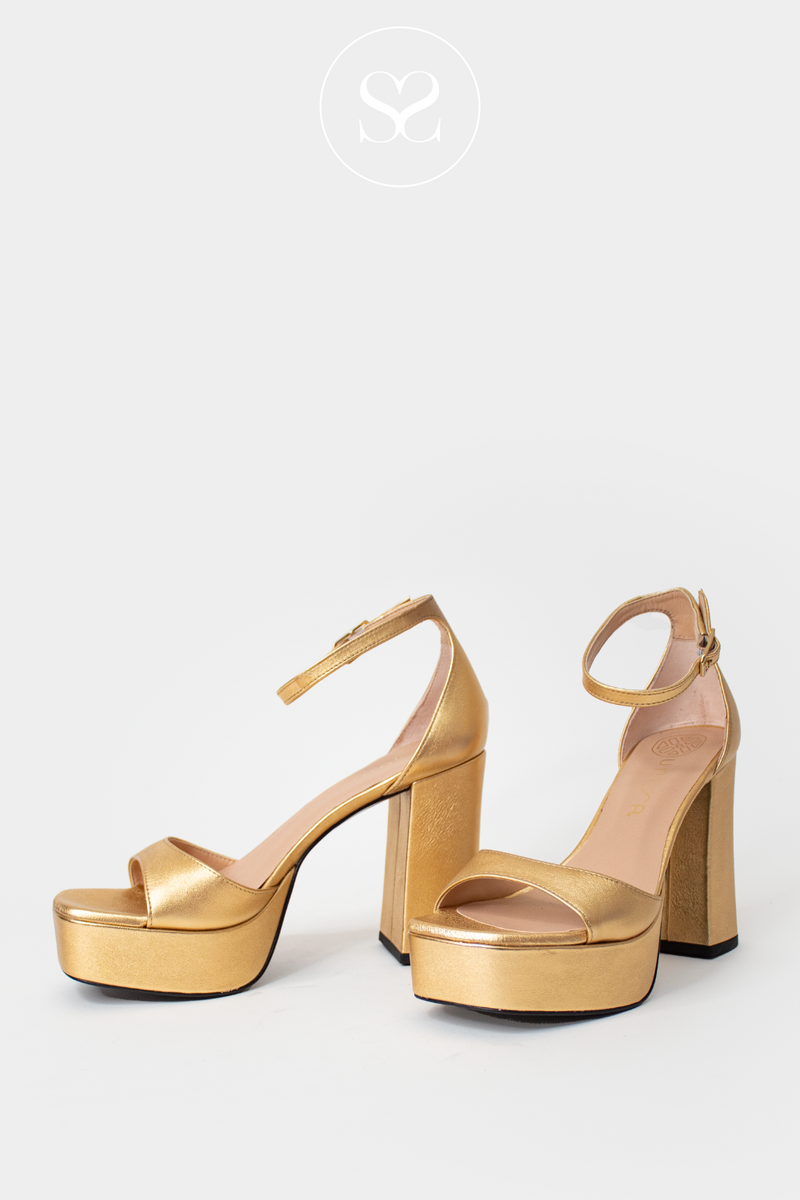 Gold Heeled Sandals From Unisa