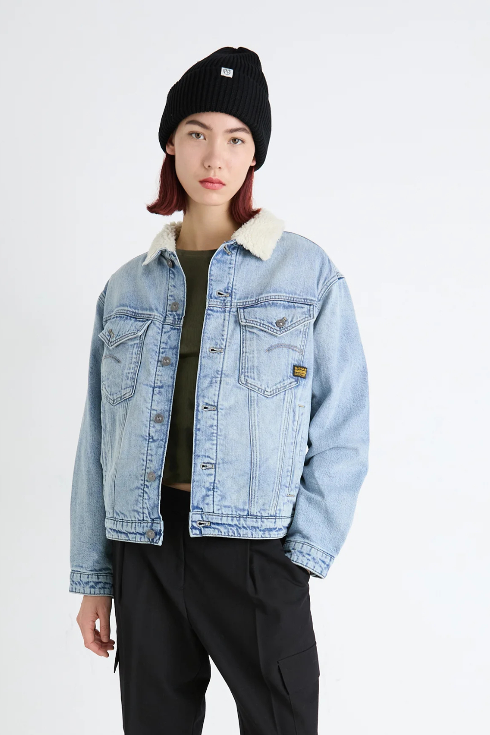 MOSS COPENHAGEN BLACK BEANIE STYLE HAT RACHELLE