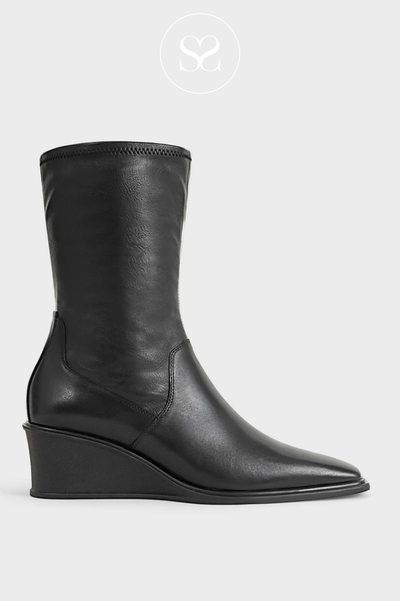 Black wedge boots ireland clearance