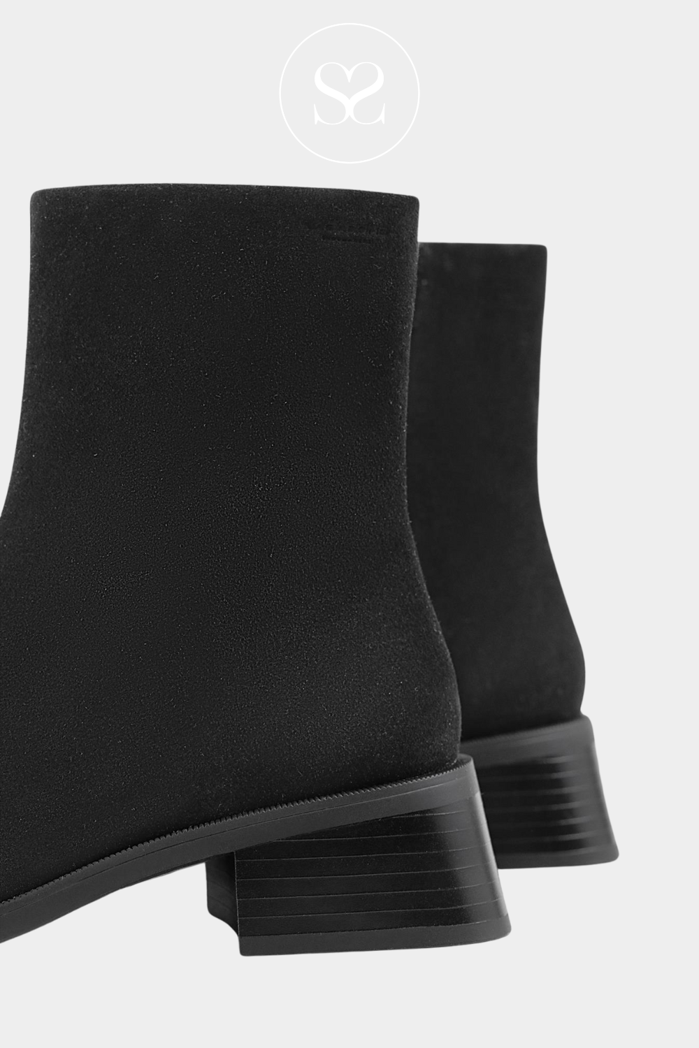 VAGABOND BLANCA 5217-240 BLACK SUEDE BLOCK HEEL ANKLE BOOTS