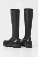 VAGABOND COSMO 002 BLACK LEATHER KNEE HIGH SOCK BOOT WITH CHUNKY SOLE