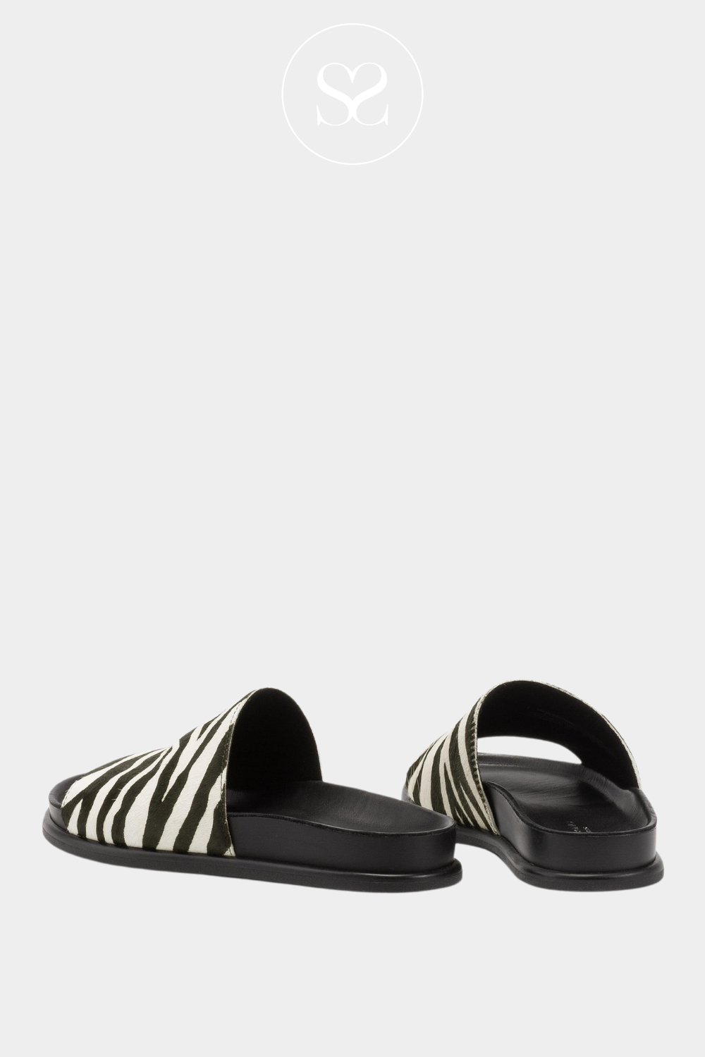 VAGABOND EFFIE BLACK AND WHITE LEATHER PLATFORM SANDALS