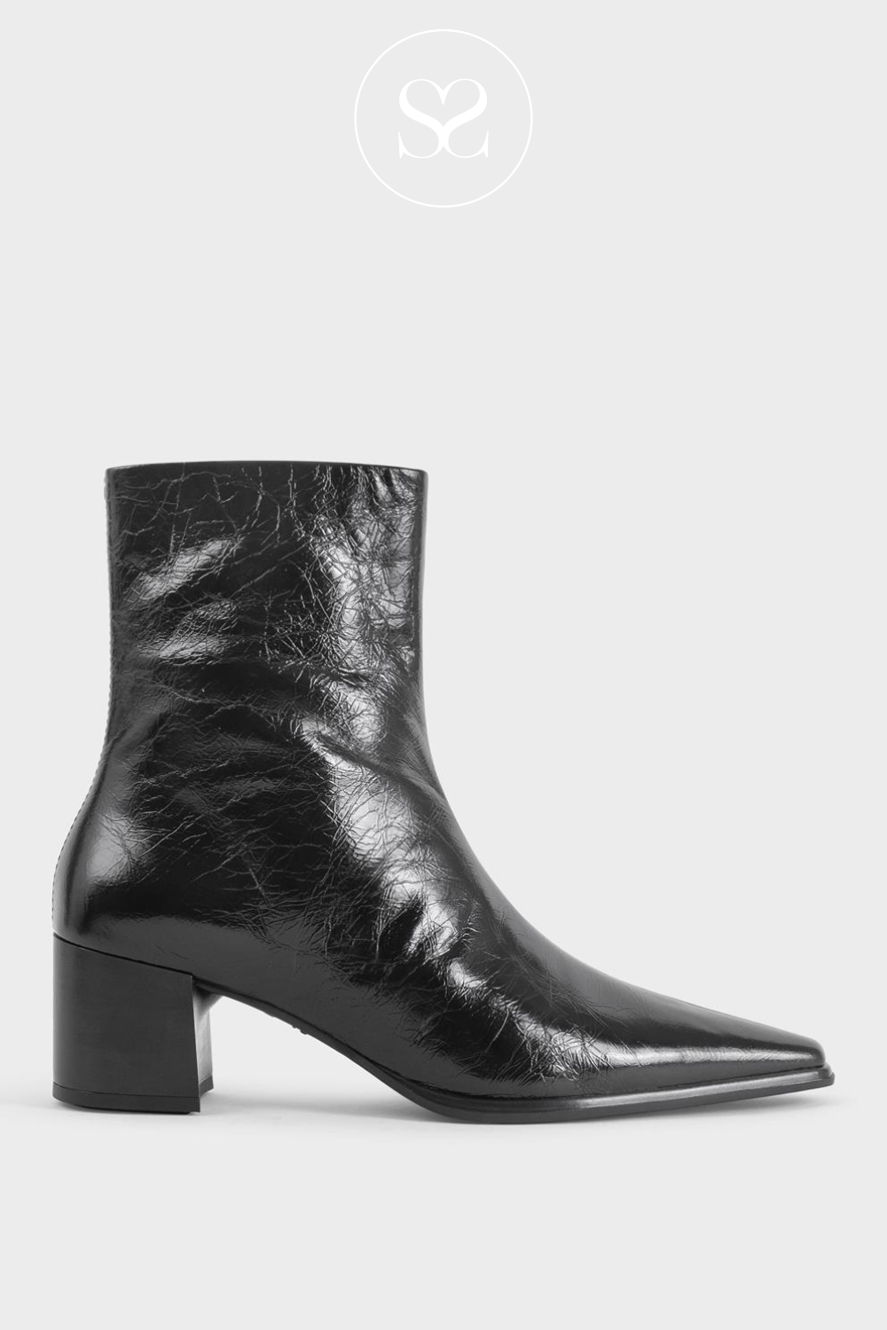 VAGABOND GISELLE 5854-060 BLACK LEATHER ANKLE BOOTS