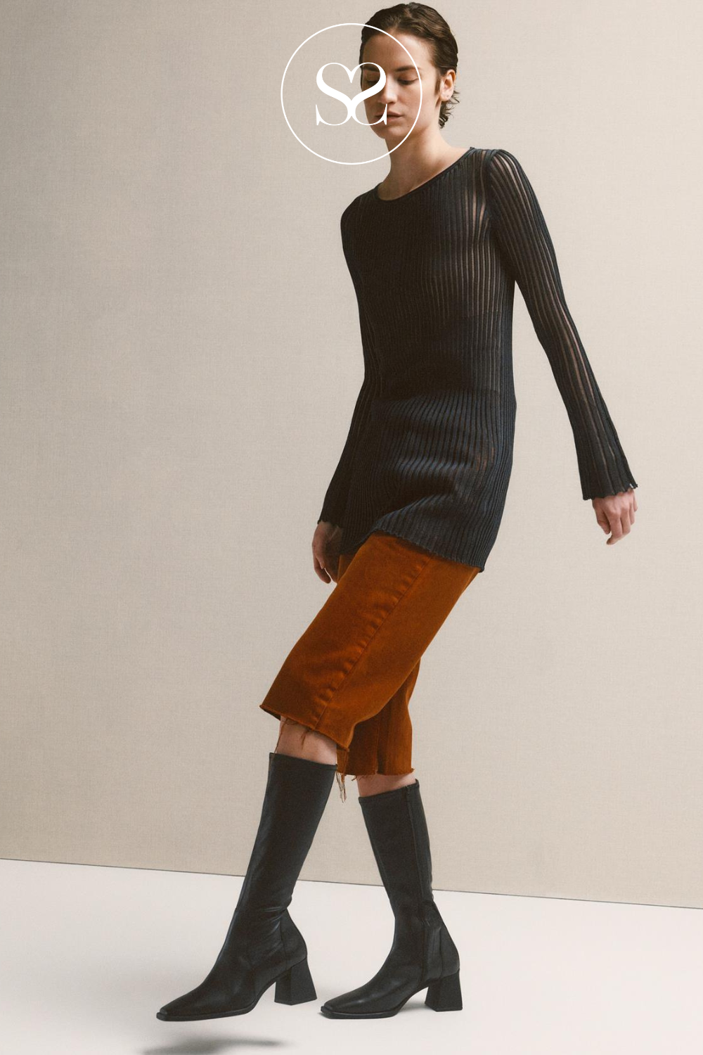 VAGABOND HEDDA 5602 202 BLACK KNEE HIGH BOOTS VAGABOND SHOES IRELAND