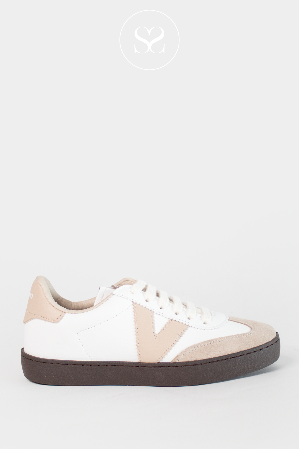 VICTORIA 1126201 WHITE/BEIGE LOW PROFILE TRAINERS