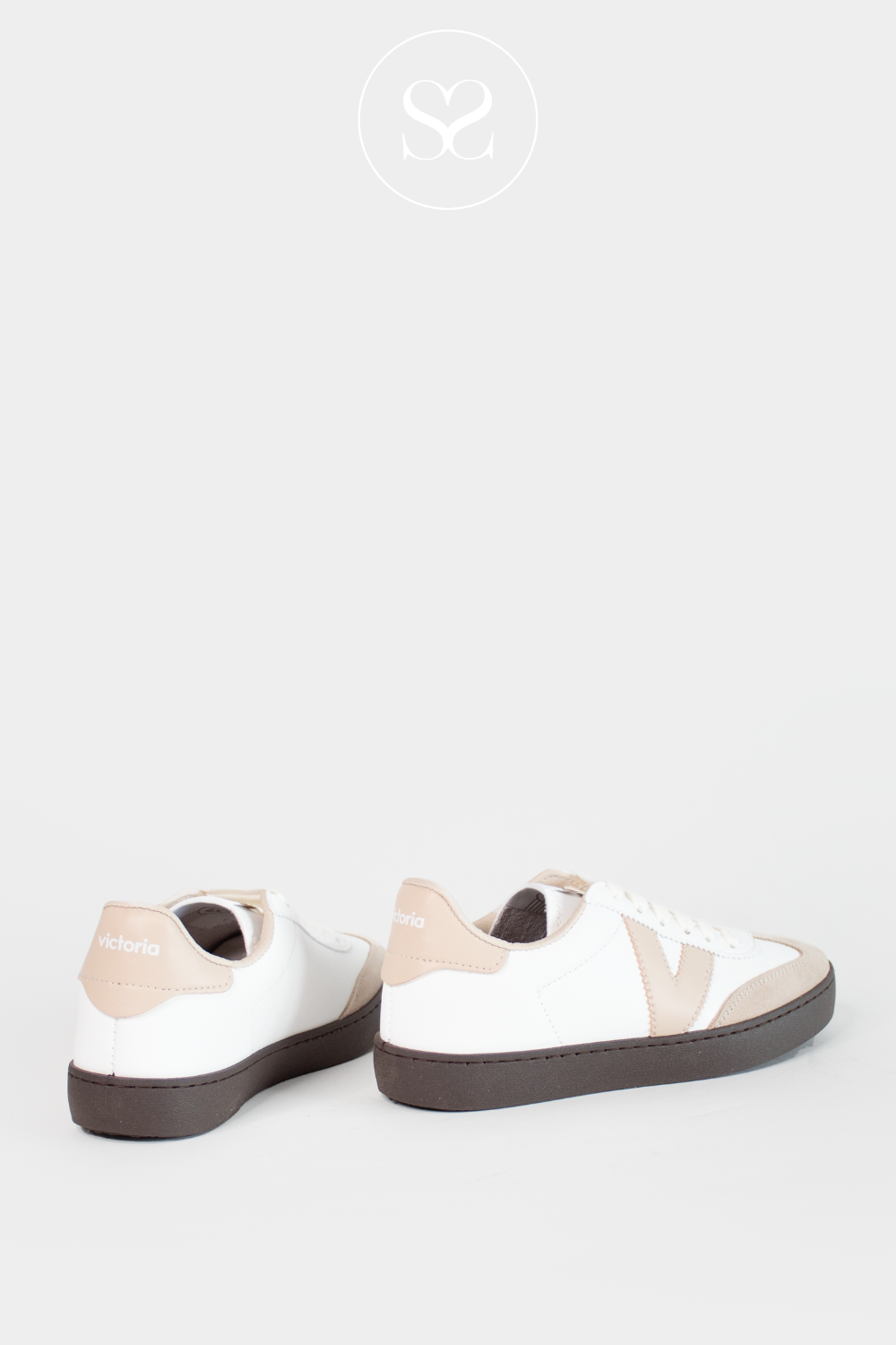 VICTORIA 1126201 WHITE/BEIGE LOW PROFILE TRAINERS