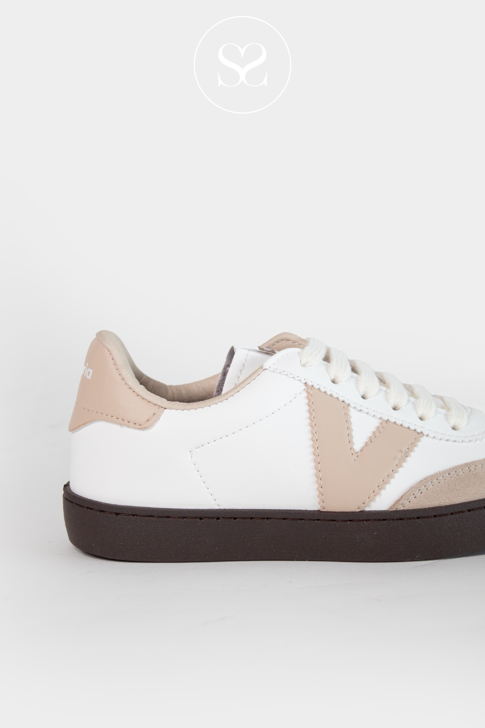 VICTORIA 1126201 WHITE/BEIGE LOW PROFILE TRAINERS