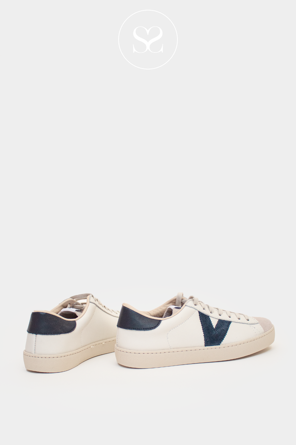 VICTORIA 1-126142 WHITE/NAVY FLATFORM TRAINERS VICTORIA SNEAKERS IRELAND