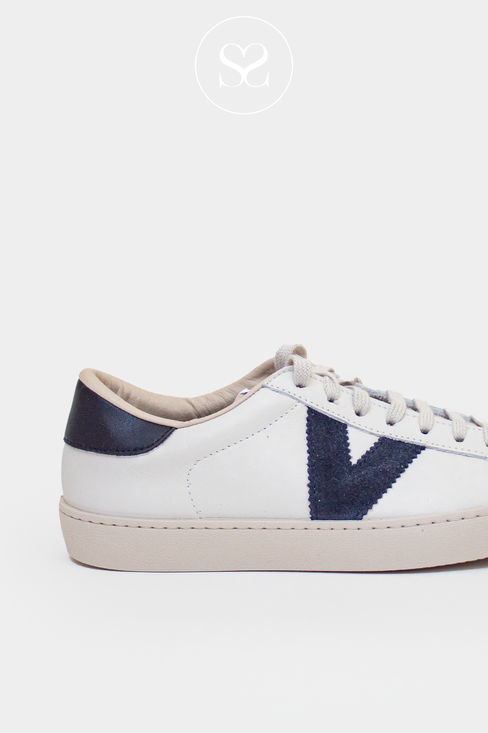 VICTORIA 1-126142 WHITE/NAVY FLATFORM TRAINERS VICTORIA SNEAKERS IRELAND