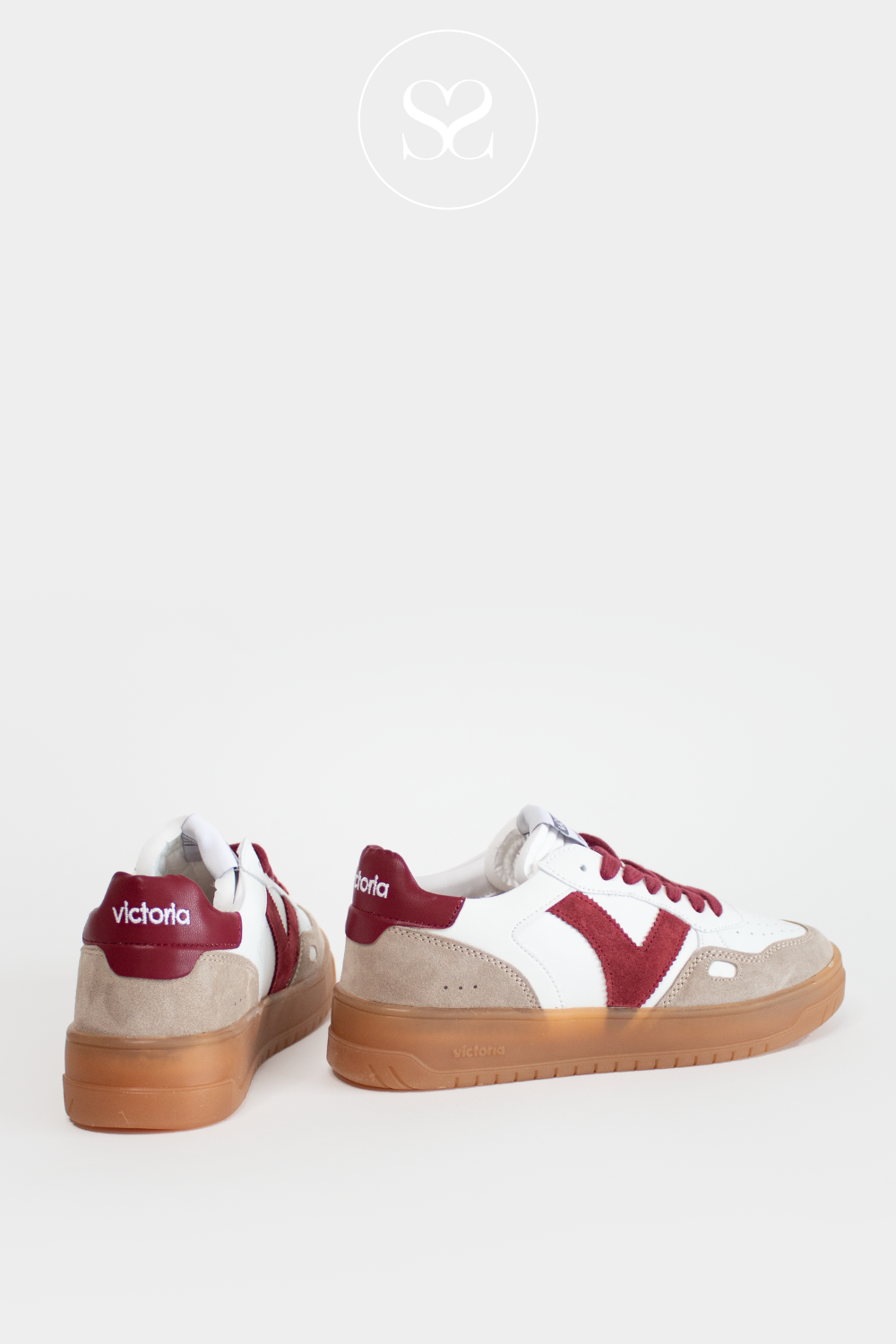 VICTORIA 1257125 RED/WHITE FLATFORM TRAINERS. VICTORIA CHUNKY SNEAKERS IRELAND