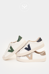 VICTORIA 1-126142 OFF WHITE/NAVY TRAINERS