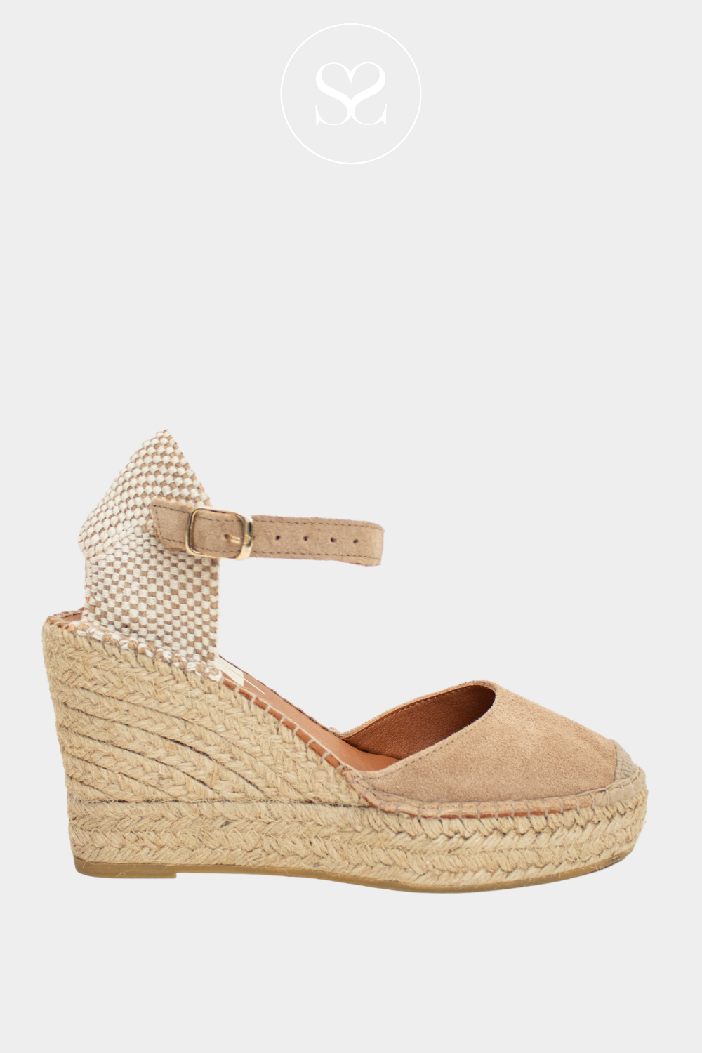 VIUERA 1632TAUPE SUEDE ESPADRLLE WEDGES