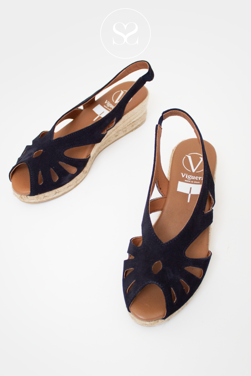 NAVY SLINGBACK ESPADRILLE WEDGE FROM VIGUERA