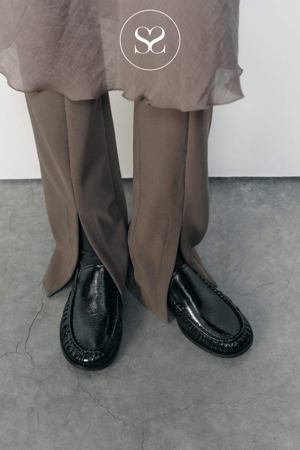 Vagabond Black Patent Leather Loafers - Brandi 6229-060-20