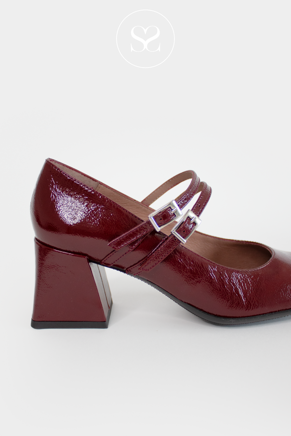 Block leather heels deals