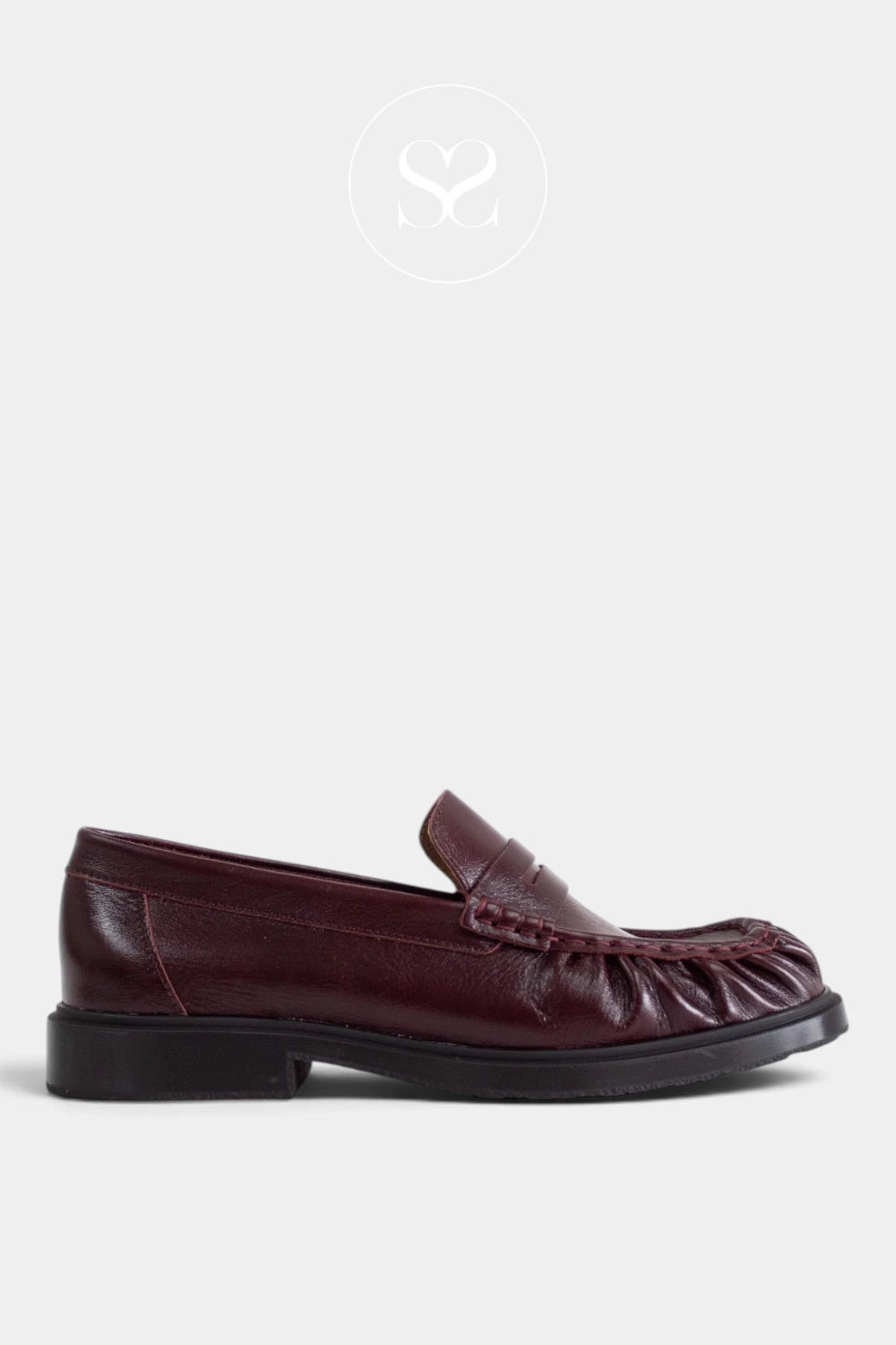 Wonders Burgundy Moccasin Loafers - B-9170