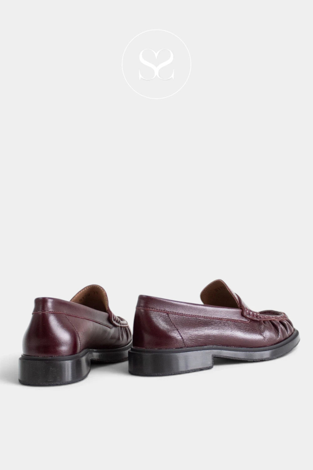 Wonders Burgundy Moccasin Loafers - B-9170