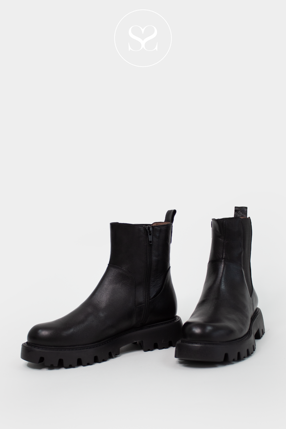 Cleated sole ankle boots hotsell