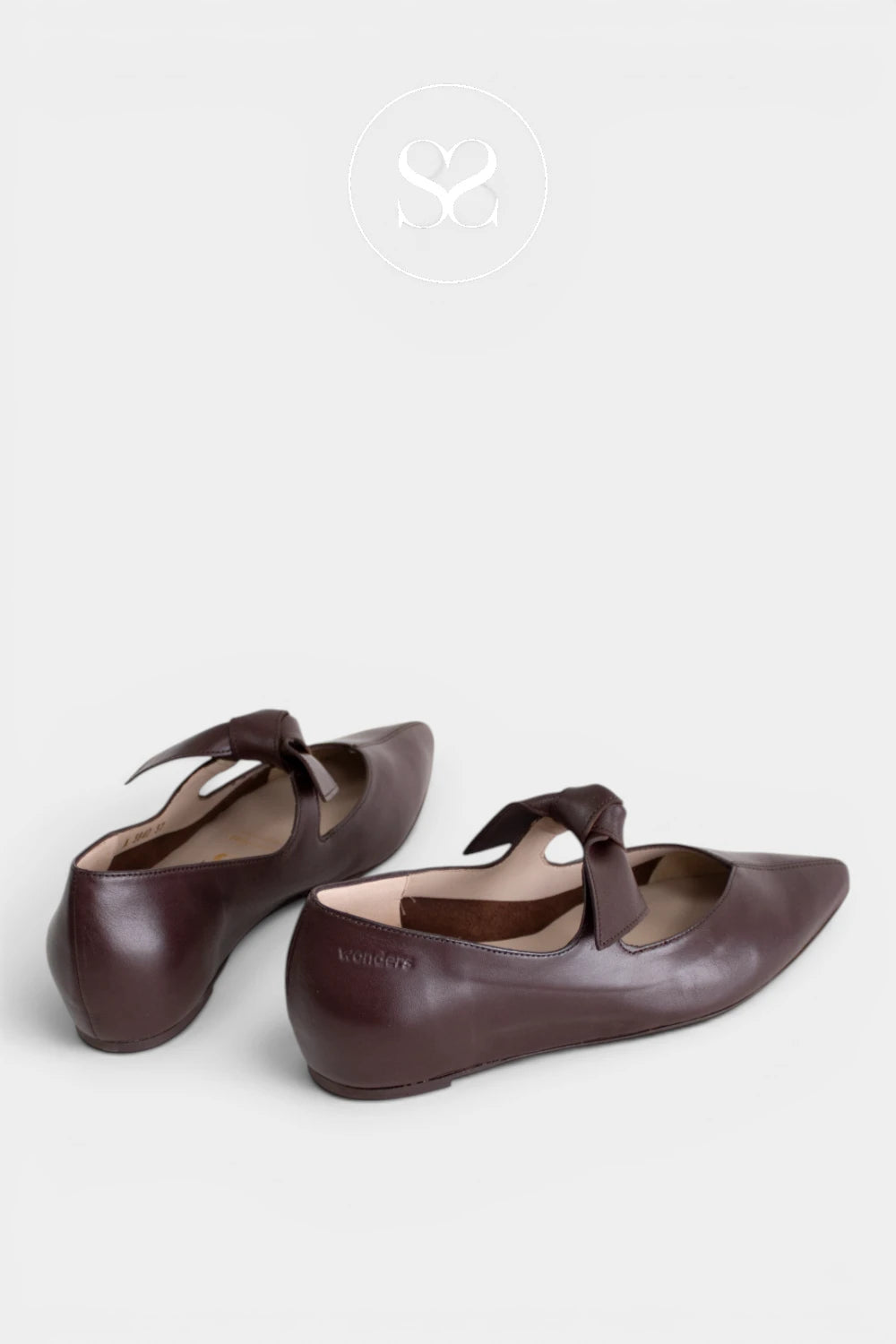 Wonders Chocolate Brown Pointed Toe Pumps - A-3840