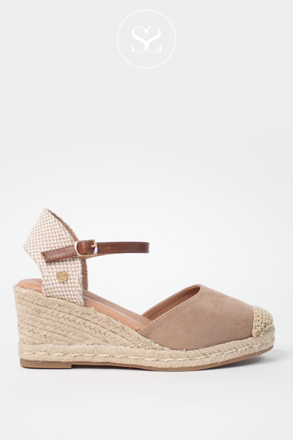 XTI 140746 BEIGE SUEDE ESPADRILLE WEDGES