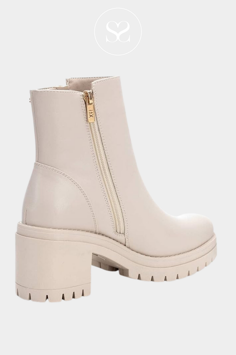 block heeled boots for Women Ireland in cream