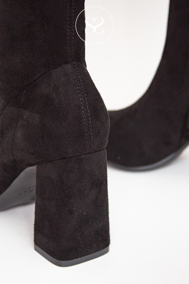 XTI 141830 BLACK SUEDE - KNEE HIGH LONG BOOTS