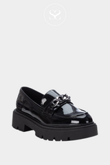 XTI 142117 black chunky loafers