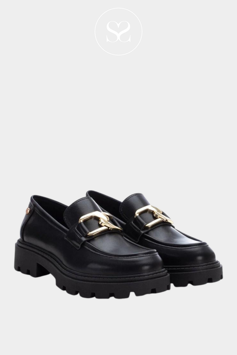 Chunky black loafers for Women from Sheneil shoes