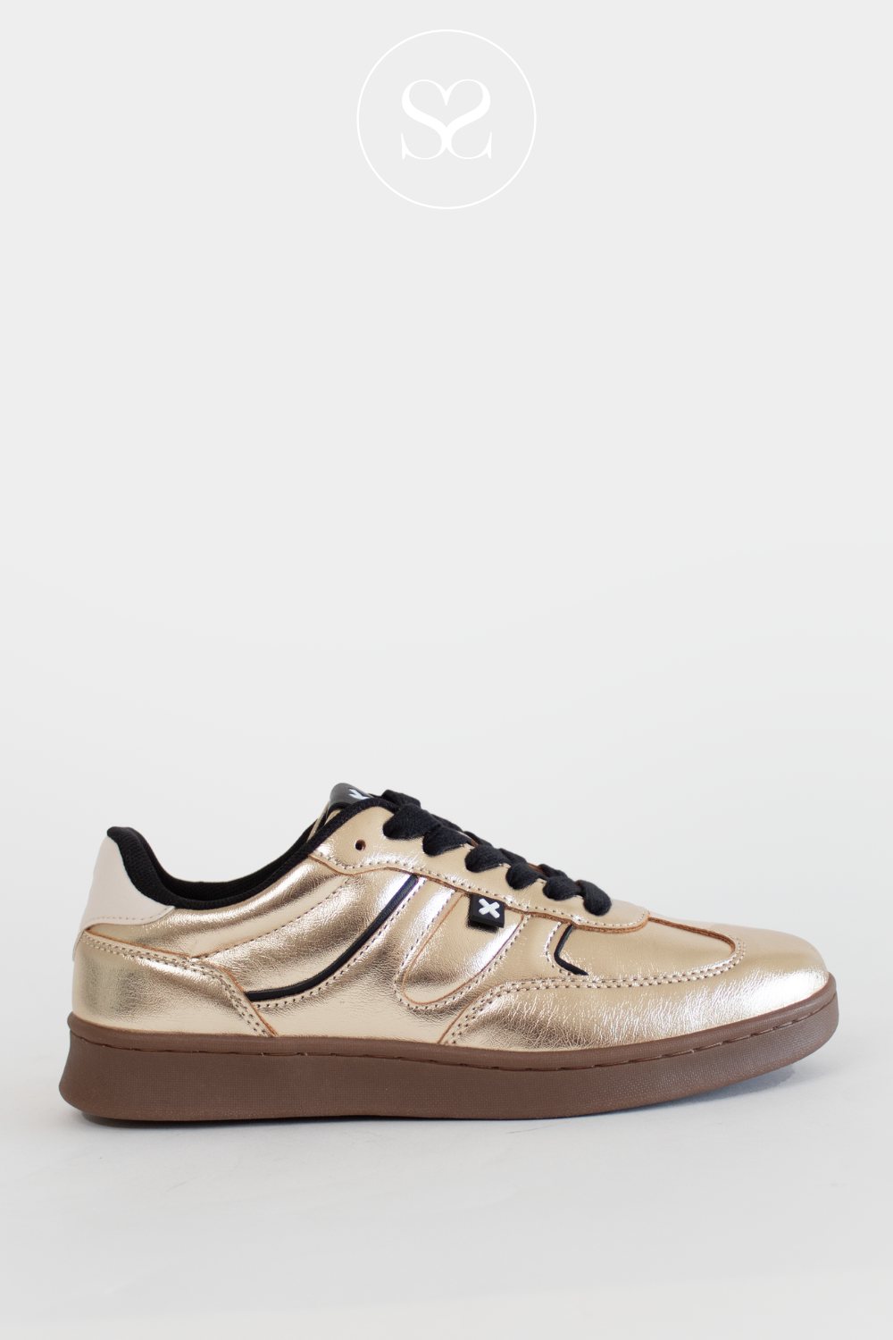 XTI 143384 GOLD METALLIC TRAINERS