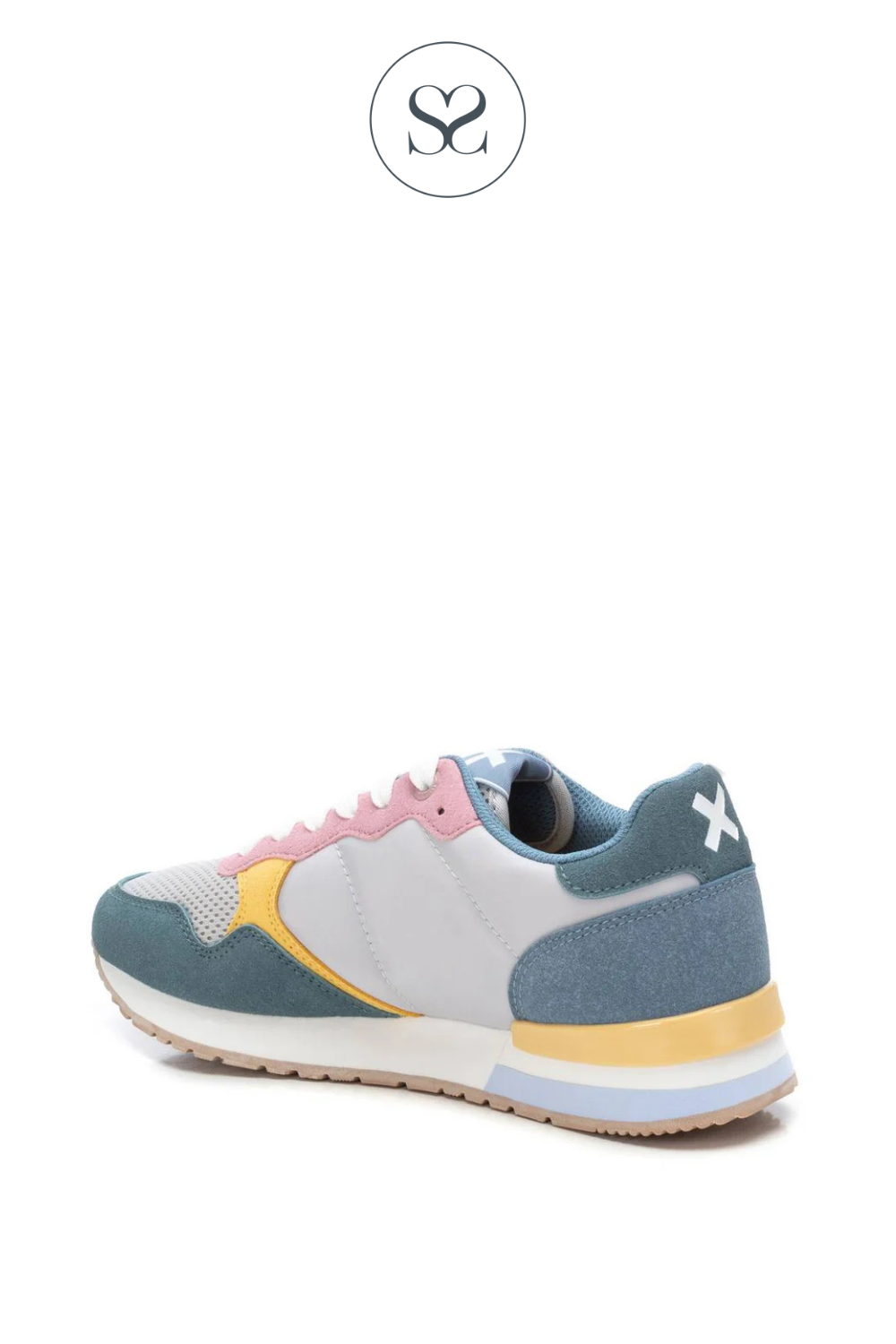 XTI 144061 BLUE MULTI COLOUR ATHLETIC STYLE TRAINERS