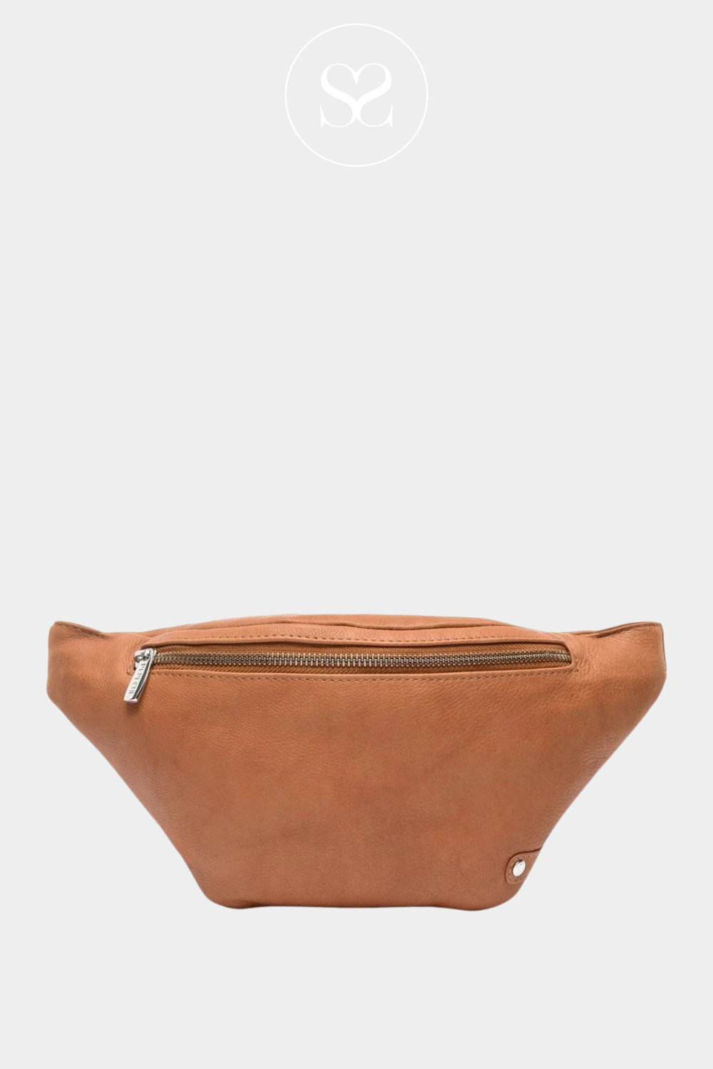 Depeche 12556 brown leather crossbody bum bag