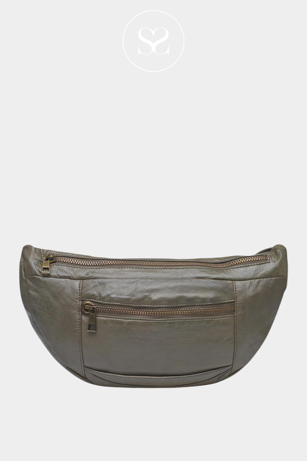 Depeche olive green crossbody bum bag
