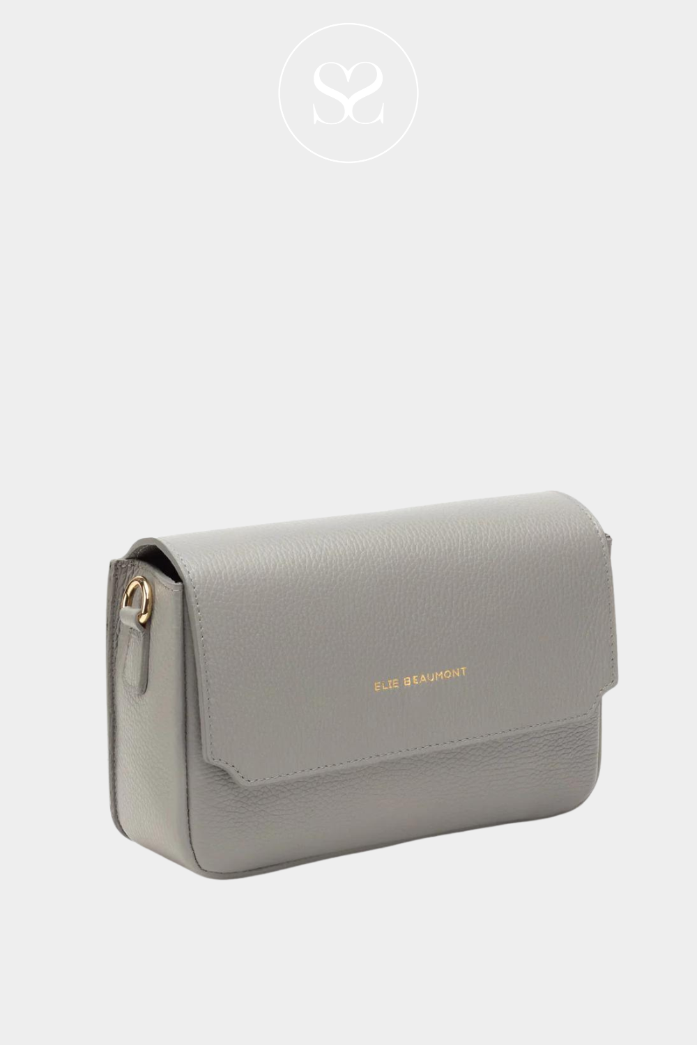 Everyday crossbody bag with flap from Elie Beaumont - Grey