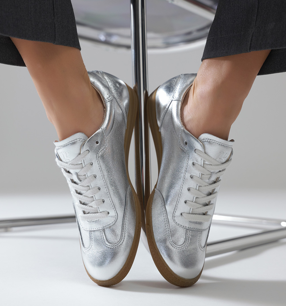 Womens metallic trainers hotsell