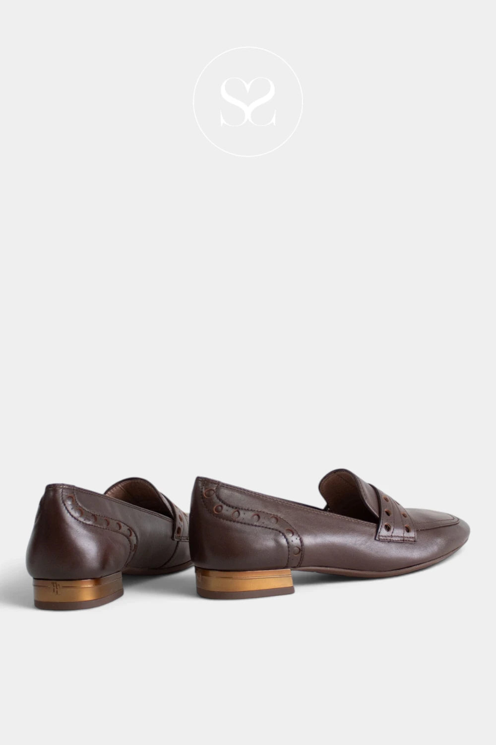 Hispanitas Brown Block Heel Loafer HI265199