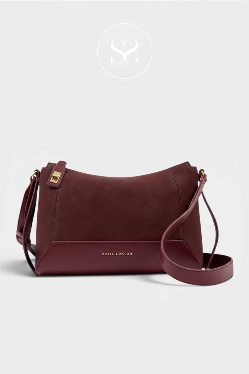 Katie Loxton Wine Suedette Crossbody Bag - Charlbury FOR women Ireland