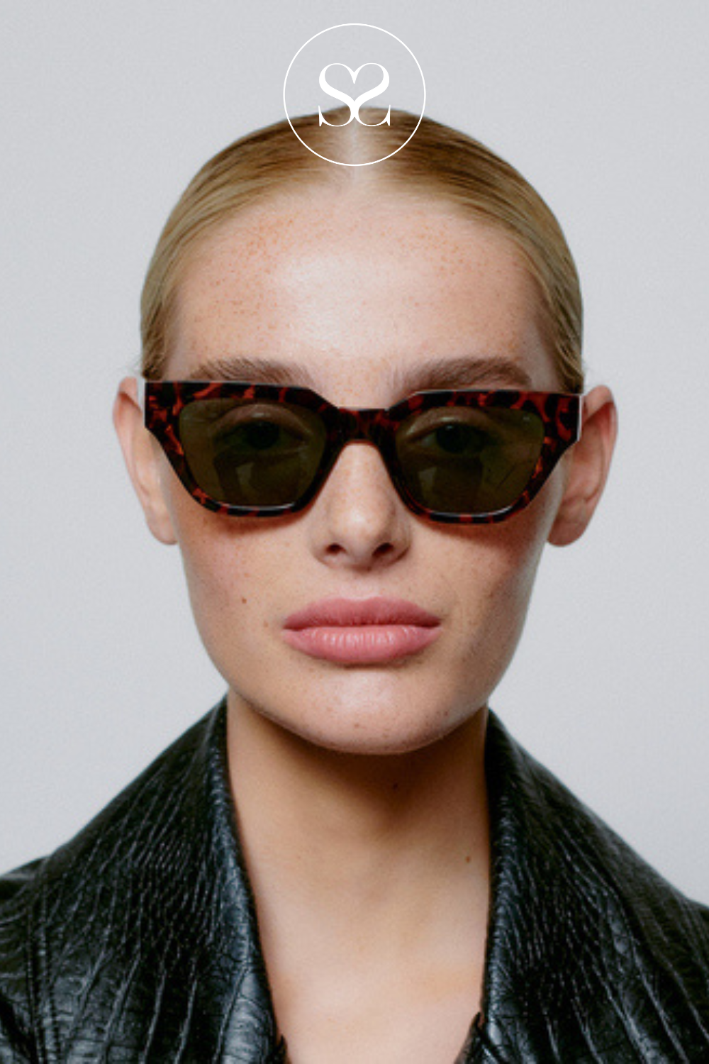 kaws sunglasses for women in demi tortoise