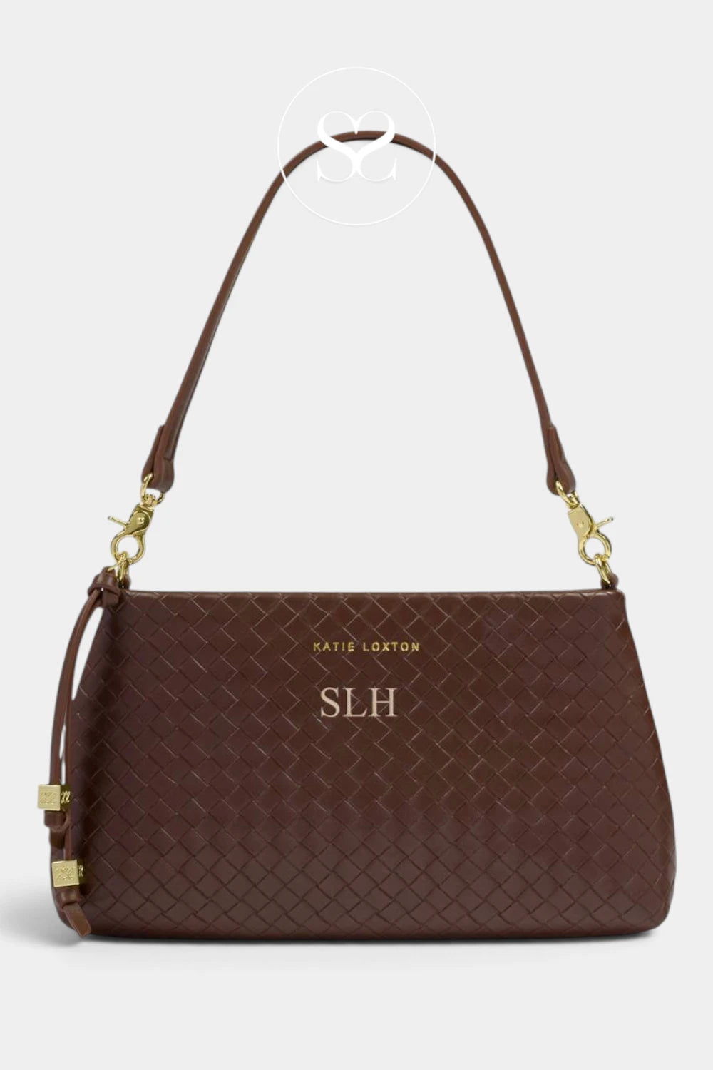 Katie Loxton Chocolate Brown Woven Small Shoulderbag - Nova for Women - Ireland