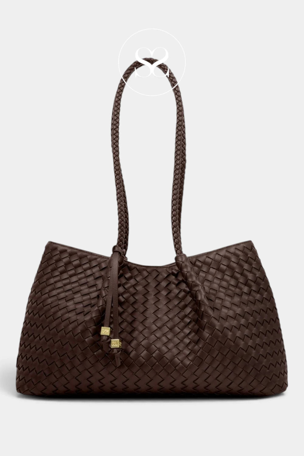 Katie Loxton Chocolate Brown Braided Shoulder Tote Bag - Nova for Women - Ireland