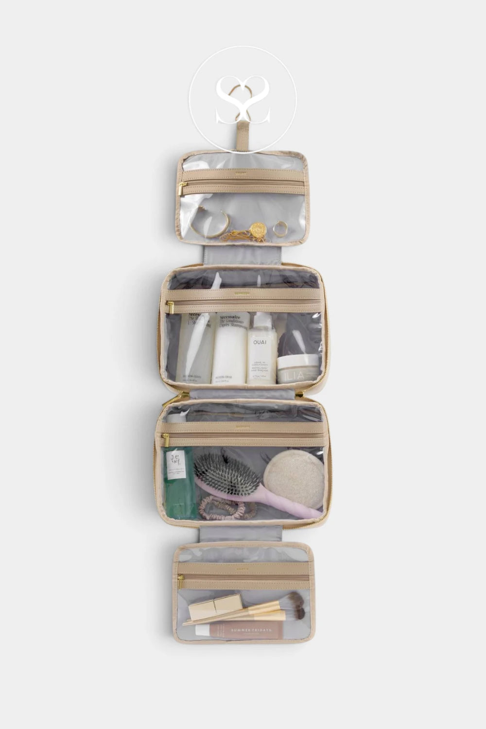 Katie Loxton Hanging Wash Bag - Taupe