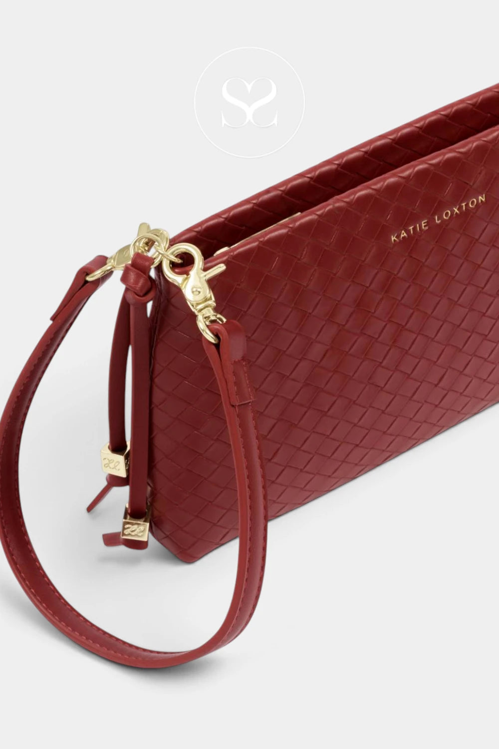 Katie Loxton Red Woven Small Shoulderbag - Nova