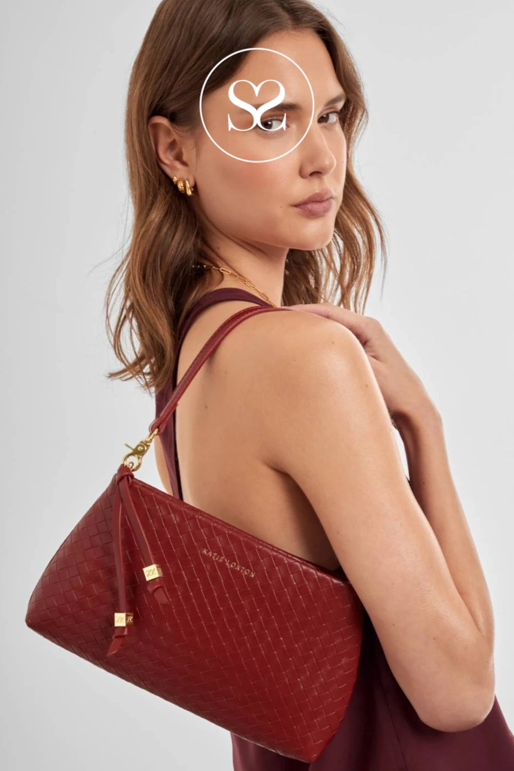 Katie Loxton Red Woven Small Shoulderbag - Nova