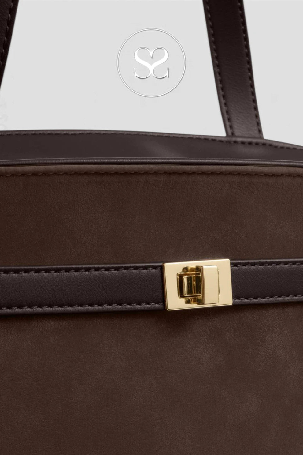 Katie Loxton Chocolate Suedette Tote Bag - Orin
